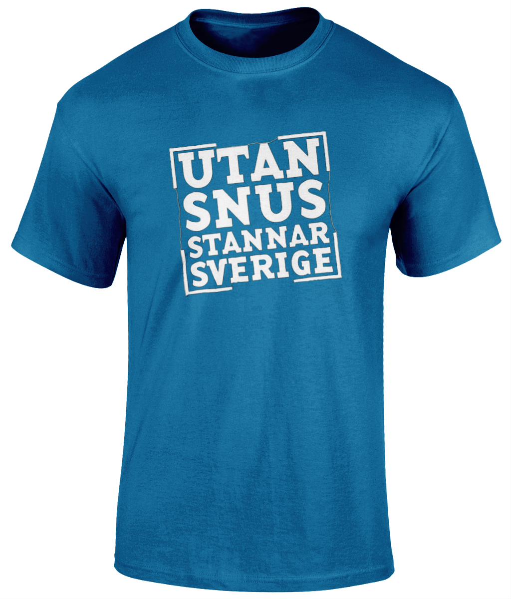 T-shirt Utan snus stannar  Sverige