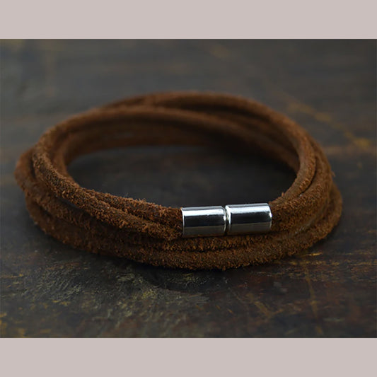 Brown rough läderarmband 1555