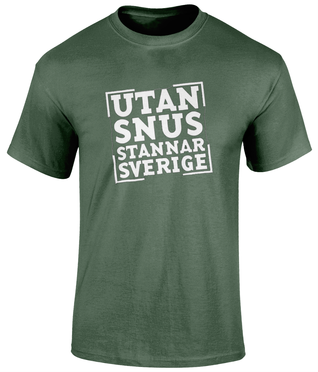 T-shirt Utan snus stannar  Sverige