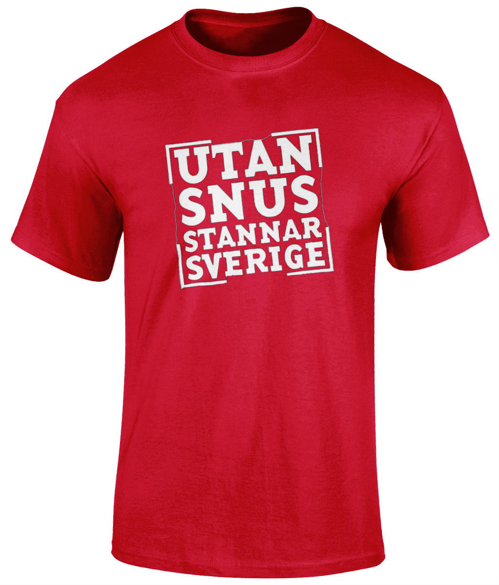 T-shirt Utan snus stannar  Sverige