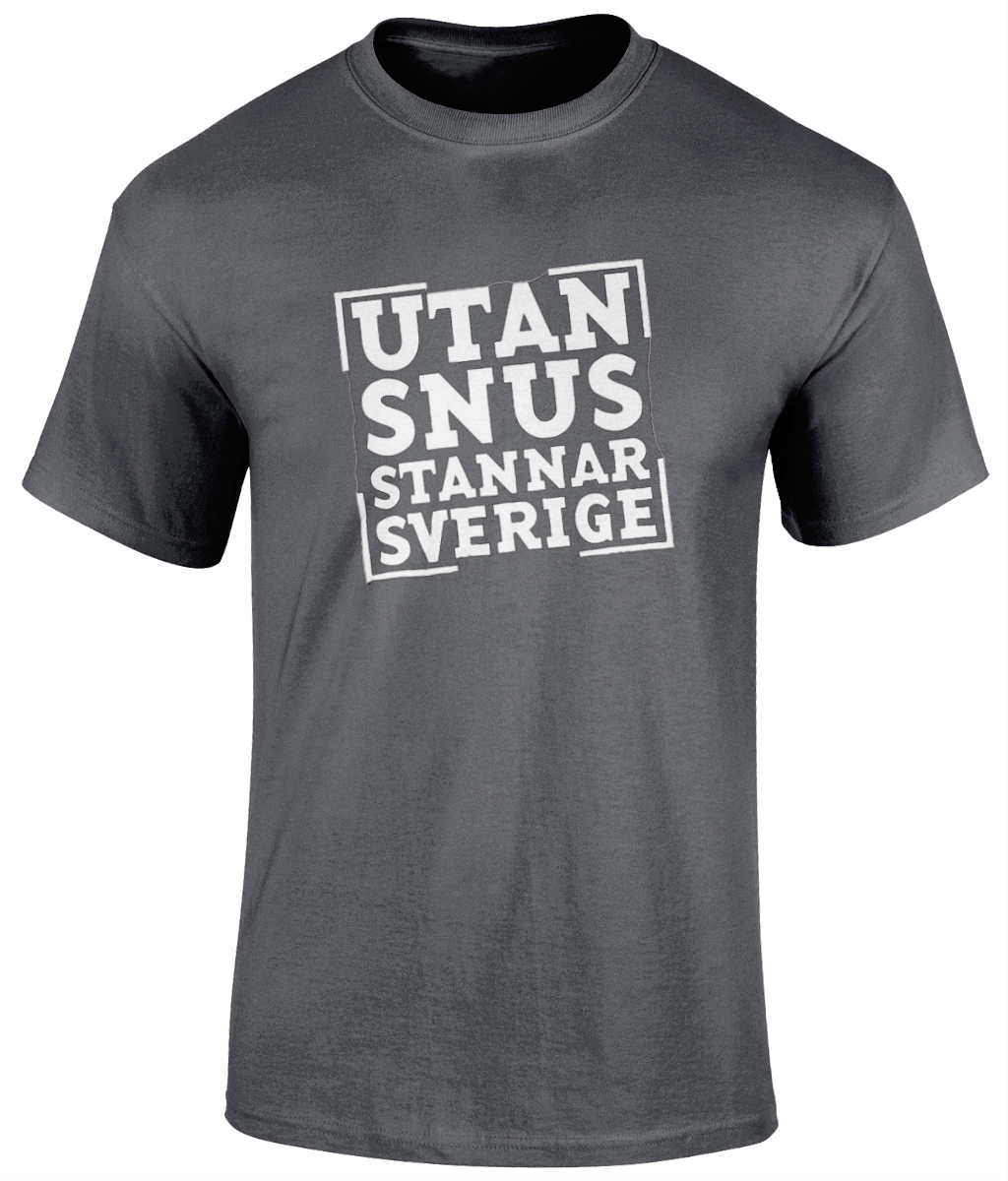 T-shirt Utan snus stannar  Sverige