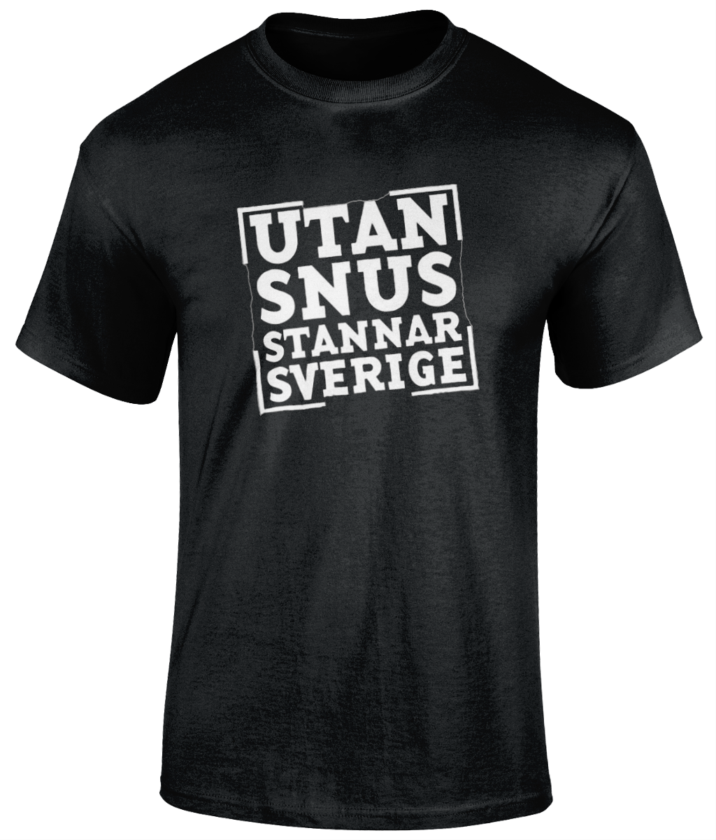 T-shirt Utan snus stannar  Sverige