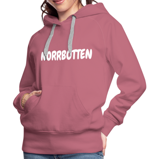 Hoodie Norrbotten dam ljugfärgad