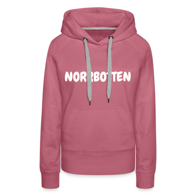 Hoodie Norrbotten dam ljugfärgad