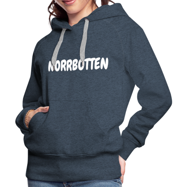 Hoodie Norrbotten dam denimblå