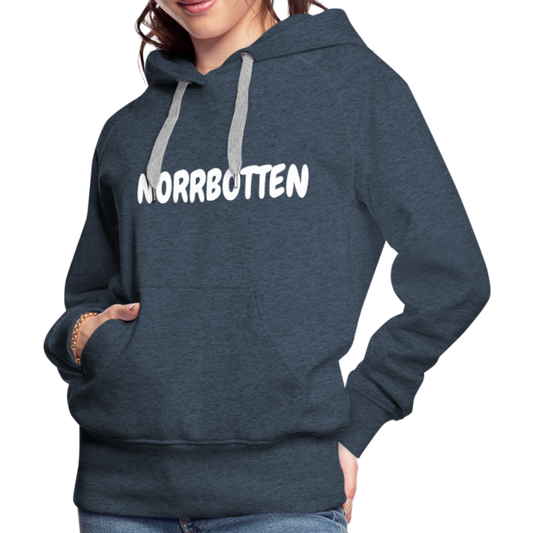 Hoodie Norrbotten dam denimblå