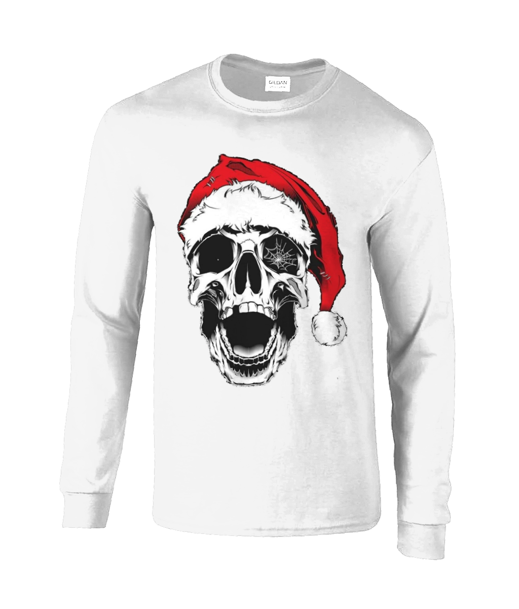 Långärmad T-shirt Santa Skull Olika färger